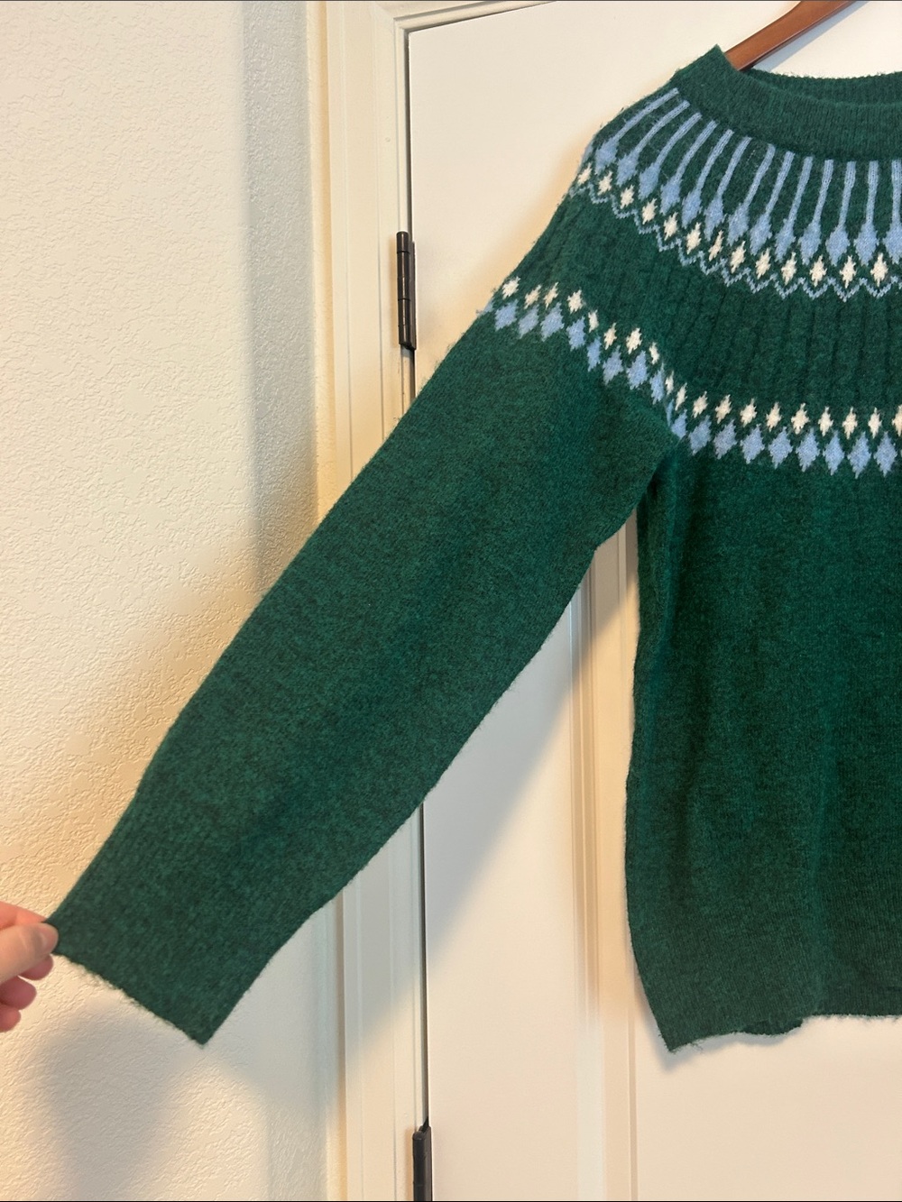 NWT croft & barrow Green Fair Isle Sweater Size Large - Picture 4 of 8